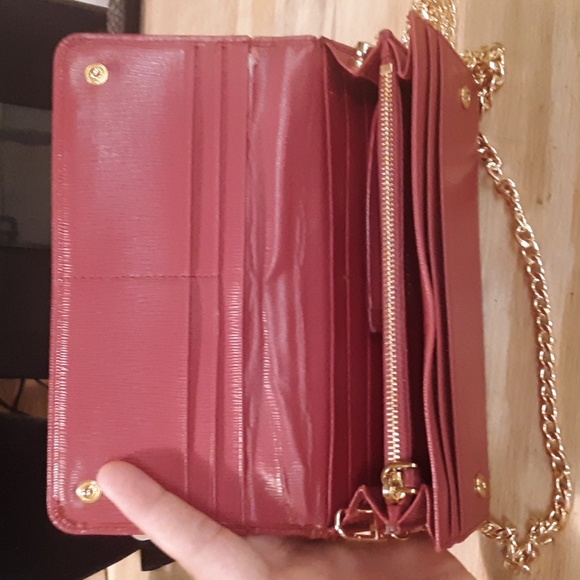 PRADA Saffiano Leather Crossbody Wallet - Picture 6 of 7